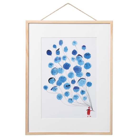 NWOT IKEA Bredaryd Pine Frame with Print - Picture 1 of 3